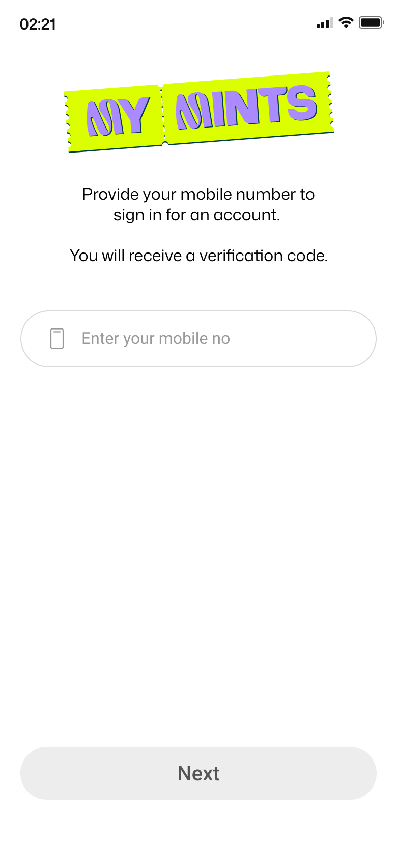 Enter your mobile number